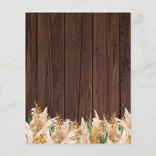 BUDGET Pampas Grass Wood String Lights Weddenschap (Achterkant)