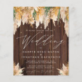 BUDGET Pampas Grass Wood String Lights Weddenschap (Voorkant)