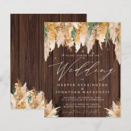 BUDGET Pampas Grass Wood String Lights Weddenschap