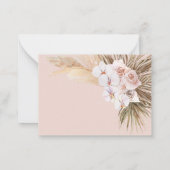 budget pampas grassen botanische bruiloft bedankt notitiekaartje (Achterkant)