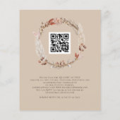 Budget Pampas Grasses QR Code Weddenschap (Achterkant)