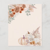 Budget Pampas Pumpkin Fall bruiloft uitnodiging (Achterkant)