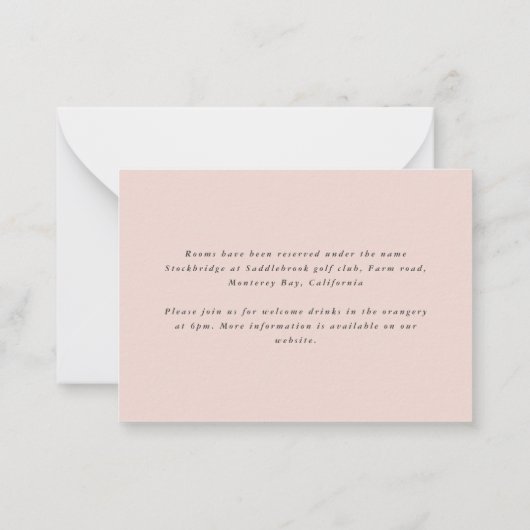 budget pampas rustige bruiloft RSVP Notitiekaartje (Achterkant)