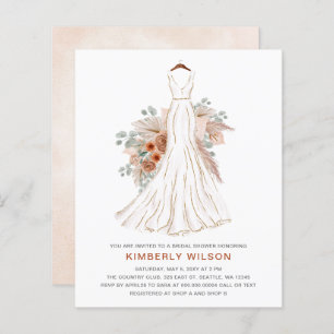 Budget Pampas Trouwjurk Vrijgezellenfeest Uitnodig