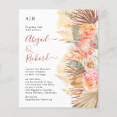 BUDGET - Pampas - uitnodiging voor de bruiloft (Voorkant)