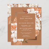 Budget Pampas Unisex Baby shower Uitnodiging (Voorkant / Achterkant)