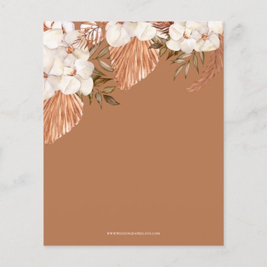 Budget Pampas Unisex Baby shower Uitnodiging (Achterkant)