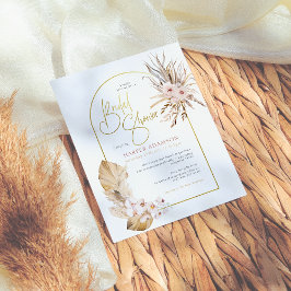 Budget Pampasgras & Gouden Boog Boho Bruidsdouche