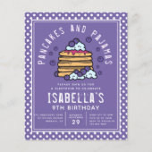 Budget Pancakes en Pajamas Sleepover Invitation (Voorkant)