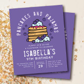 Budget Pancakes en Pajamas Sleepover Invitation Flyer