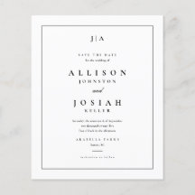 Budget Paper Classic Wedding Save the Date