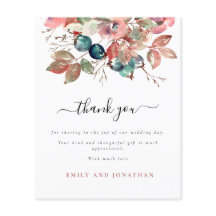 Budget PAPER FLYER | Roze Bloemige Trouw Dank Je