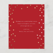 Budget Paper Gold Script Merry Kerstmis Kaart (Achterkant)
