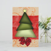 Budget Paper kerstboomwerkings-vakantiekaart (Staand voorkant)