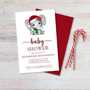 Budget PAPER Santa Elephant Baby shower Flyer