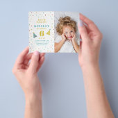 Budget Paper Sprinkle Kids Birthday Uitnodiging Flyer (Hand)