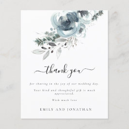 Budget PAPIER | Bruiloft Dankjewel met Bloemen voo Flyer