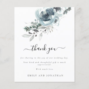 Budget PAPIER Bruiloft Dankjewel met Bloemen voo Flyer
