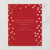 Budget Papier Goud Schrift Kerstkaart Flyer (Achterkant)