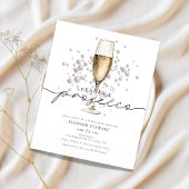 Budget Parels Prosecco Bridal Shower Uitnodiging Flyer