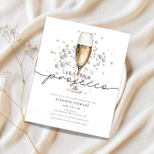 Budget Parels Prosecco Bridal Shower Uitnodiging Flyer