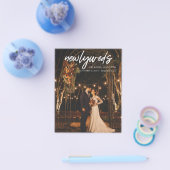 Budget Pas getrouwd 1 Foto W Weddenschap Reception Flyer (Enkel)