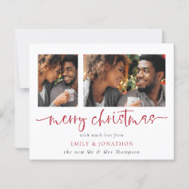 Budget Pas getrouwd 2 Foto Merry Kerstmis Kaart