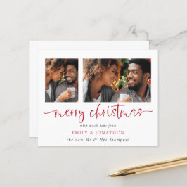 Budget Pas getrouwd 2 Foto Merry Kerstmis Kaart