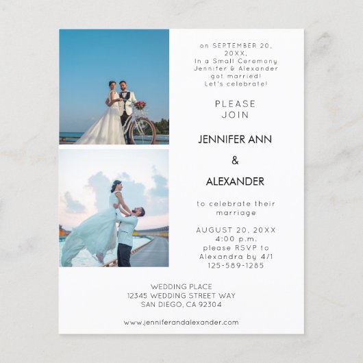 Budget Pas getrouwd 3 B Foto na bruiloft (Achterkant)