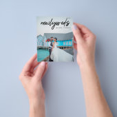 Budget Pas getrouwd 3 Foto B Weddenschap Reception Flyer (Hand)