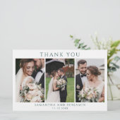 Budget Pas getrouwd 3 Foto bruiloft Hartelijk dank Briefpapier (Staand voorkant)