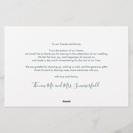 Budget Pas getrouwd 3 Foto bruiloft Hartelijk dank Briefpapier (Achterkant)