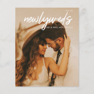 Budget Pas getrouwd 3 Foto W Weddenschap Reception Flyer