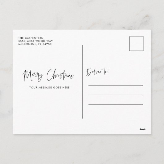 Budget Pas getrouwd kerstfeestdag Feestdagenkaart (Achterkant)