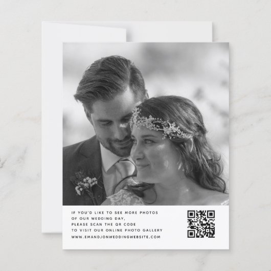 Budget Pas getrouwd Weddenschap Foto QR Code Harte (Achterkant)