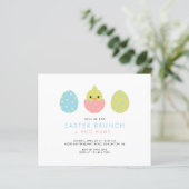 Budget Pasen Brunch Egg Hunt Schattigee Uitnodigin (Staand voorkant)