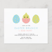 Budget Pasen Brunch Egg Hunt Schattigee Uitnodigin (Voorkant)