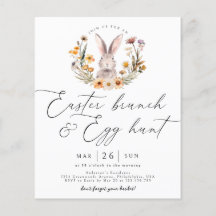 Budget Pasen Brunch Egg Hunt Wildflower Bunny