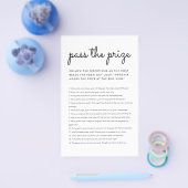Budget Pass de prijs Baby shower spel eenvoudig Flyer (Enkel)