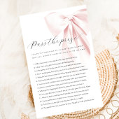 Budget Pass de prijs Pink Bow Baby shower Game Flyer