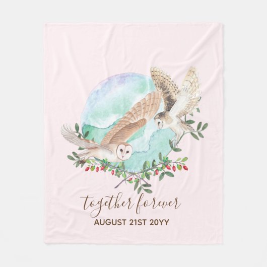 BUDGET Passen getrouwd Aangepaste bruiloft cadeaut Fleece Deken (Voorkant)