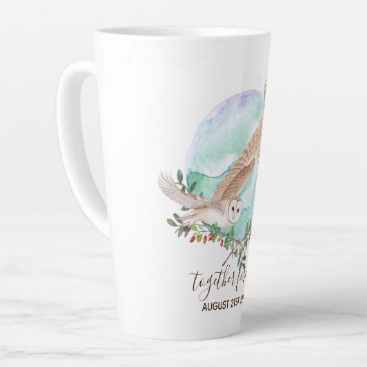 BUDGET Passen getrouwd Aangepaste bruiloft cadeaut Latte Mok (Linkerhoek)