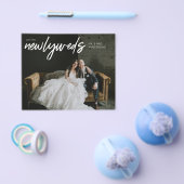 Budget Passen getrouwd Horiz 3 Foto W Wedding Rece Flyer (Enkel)