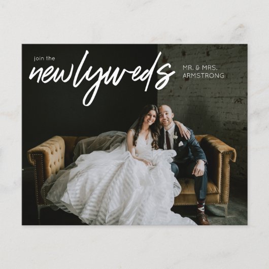 Budget Passen getrouwd Horiz 3 Foto W Wedding Rece Flyer (Voorkant)