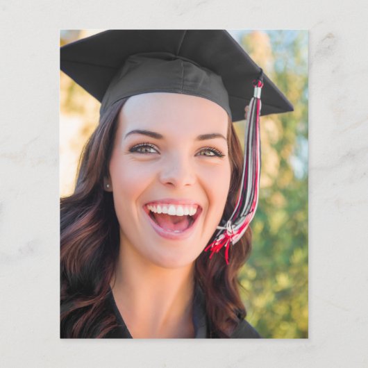 Budget Pastel Art Foto Graduparty Uitnodigen (Achterkant)