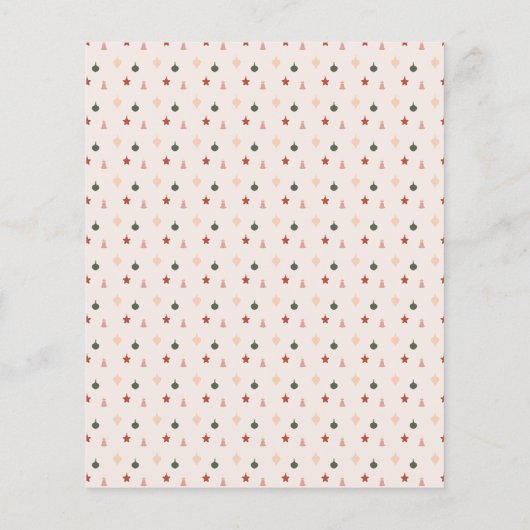 Budget Pastel & Gouden Kerstboom Fotocollage (Achterkant)