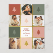 Budget Pastel & Gouden Kerstboom Fotocollage (Voorkant)