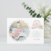 BUDGET Pastel Kleur Carnaval Circus Verjaardag Fot Bedankkaart (Staand voorkant)