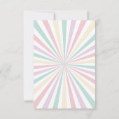 BUDGET Pastel Kleur Carnaval Circus Verjaardag Fot Bedankkaart (Achterkant)