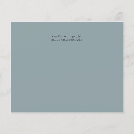 BUDGET Pastel Pink Blue Photo Weddenschap Uitnodig (Achterkant)